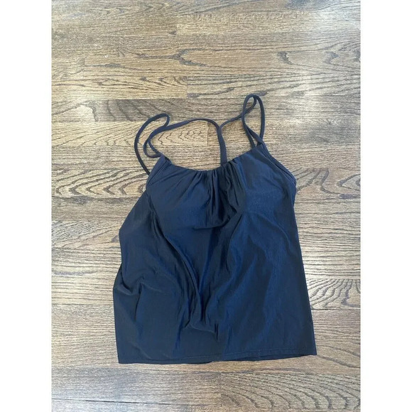 Lululemon Athletica No Limits Top Black Sports bra Size 6 Racerback Workout Tank - Picture 1 of 8